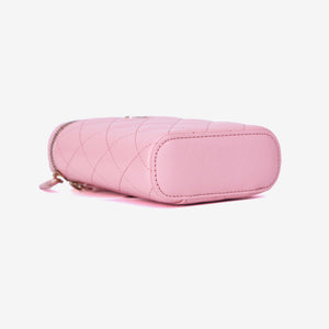 Chanel Vertical Vanity Case in Pink Caviar Leather with Gold Hardware (Contact to Enquire)
