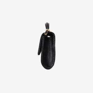 Chanel 26A Matthieu Blazy Clutch with Top Handle in Black Lizard-Embossed Calfskin with Gold Hardware (Contact to Enquire)