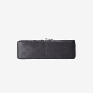 Chanel Jumbo Classic Double Flap Bag in Black Caviar Leather with Silver Hardware (Contact to Enquire)
