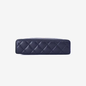 Chanel Long Vanity Case with Chain in Blue Caviar Leather with Gold Hardware (Contact to Enquire)