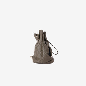 Chanel Duma Drawstring Backpack in Khaki Lambskin Leather (Contact to Enquire)