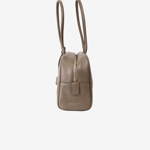 Chanel Large Bowling Bag in Dark Khaki Calfskin Leather with Gold Hardware (Contact to Enquire)