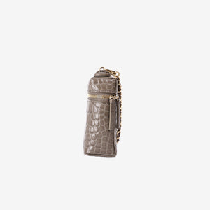 Chanel 26A Matthieu Blazy Vanity Case in Khaki Crocodile-Embossed Calfskin Leather with Gold Hardware (Contact to Enquire)