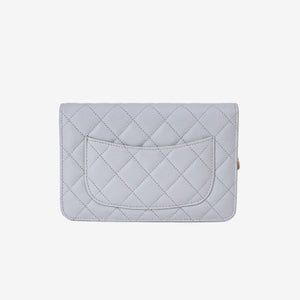 Chanel Wallet on Chain in Grey Caviar Leather with Gold Hardware