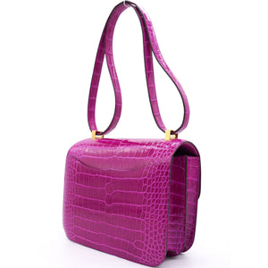 Shiny Alligator Constance 24 Rose Scheherazade