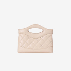 Chanel 31 Nano Bag in Beige Lambskin Leather with Gold Hardware