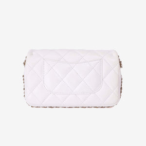 Chanel Pearl Crush Flap Bag in White Calfskin Leather with Gold Hardware (Contact to Enquire)