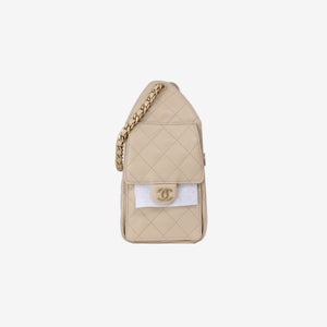 Chanel 25 Small Bag in Beige Calfskin Leather with Gold Hardware (Contact to Enquire)