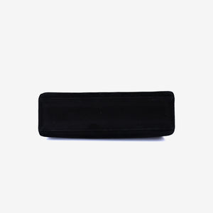 Chanel Vintage Structured Mini Handle Bag in Black Suede Leather