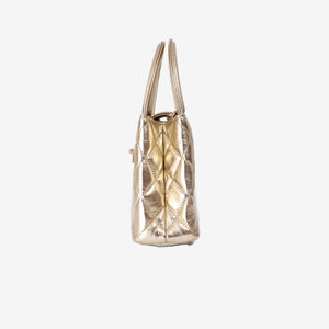 Chanel Kelly Nano Bag in Metallic Gold Lambskin with Gold Hardware