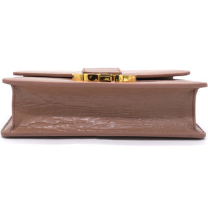 Shiny Crinkled Lambskin 30 Montaigne Flap Bag Fard