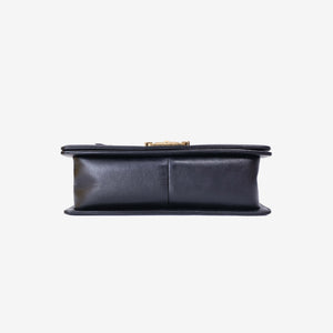 Chanel Boy Bag in Black Pony Hair Leather with Gold Hardware