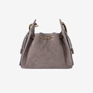 Chanel 25 Matthieu Blazy Small Handbag in Dark Grey Suede with Gold Hardware (Contact to Enquire)