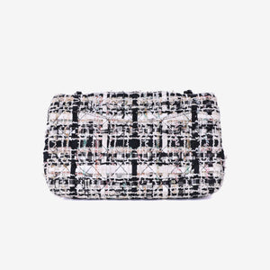 Chanel Classic Flap Bag in Black/White Tweed Leather with So Black Hardware (Contact to Enquire)