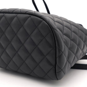 Calfskin Quilted Small Urban Spirit Backpack Black