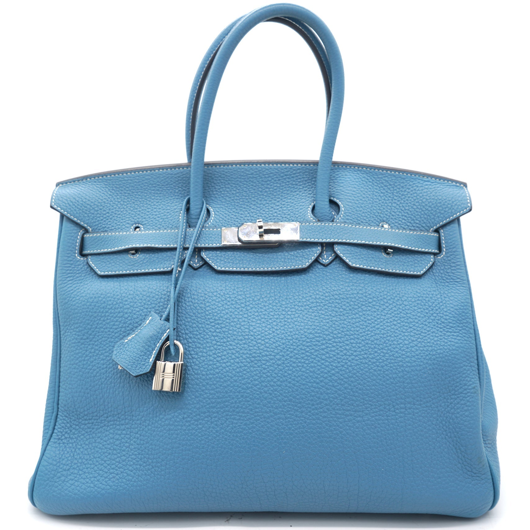 Togo Birkin 35 Bleu Jean