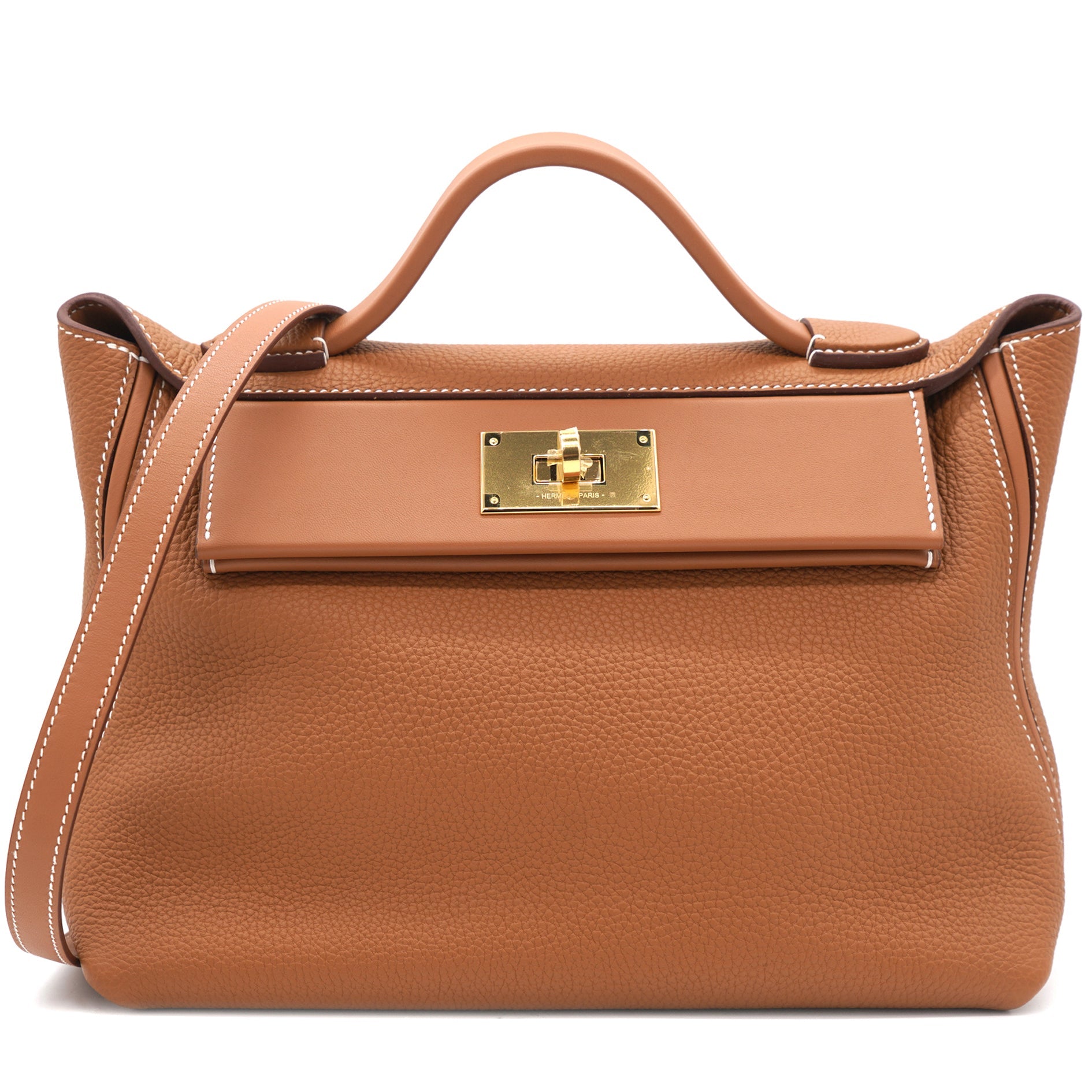 Togo and Swift Leather 24/24 35 Bag Gold 37