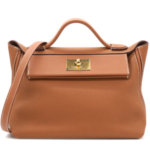 Togo and Swift Leather 24/24 35 Bag Gold 37