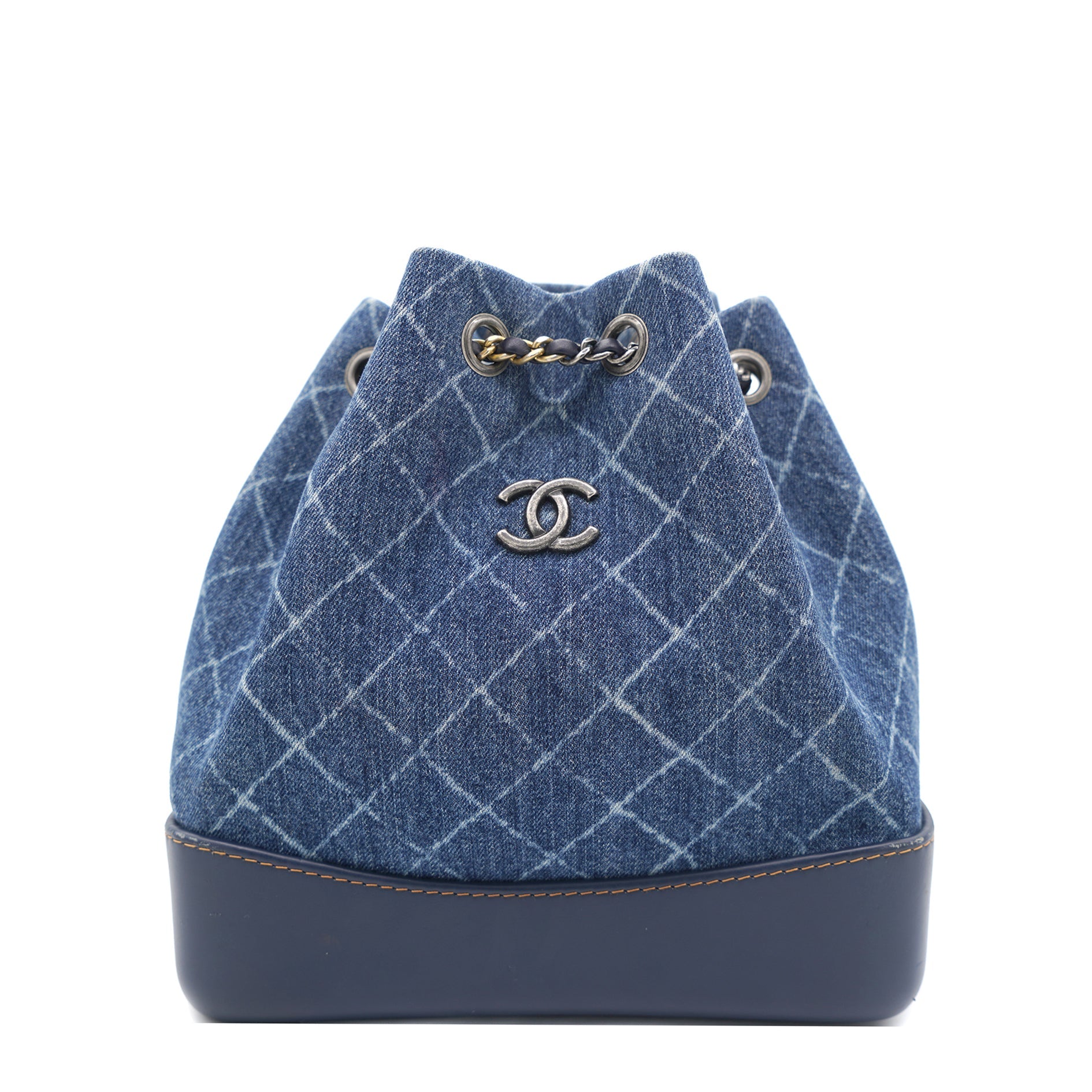 Gabrielle Backpack in Denim/Blue Leather