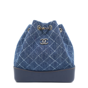 Gabrielle Backpack in Denim/Blue Leather