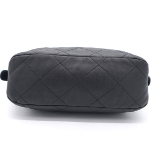 Lambskin Quilted Small Hobo Black