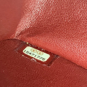 Classic Jumbo Double Flap Red Lambskin Leather Bag