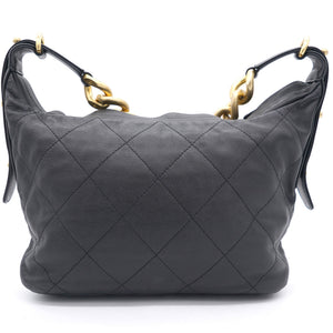 Lambskin Quilted Small Hobo Black