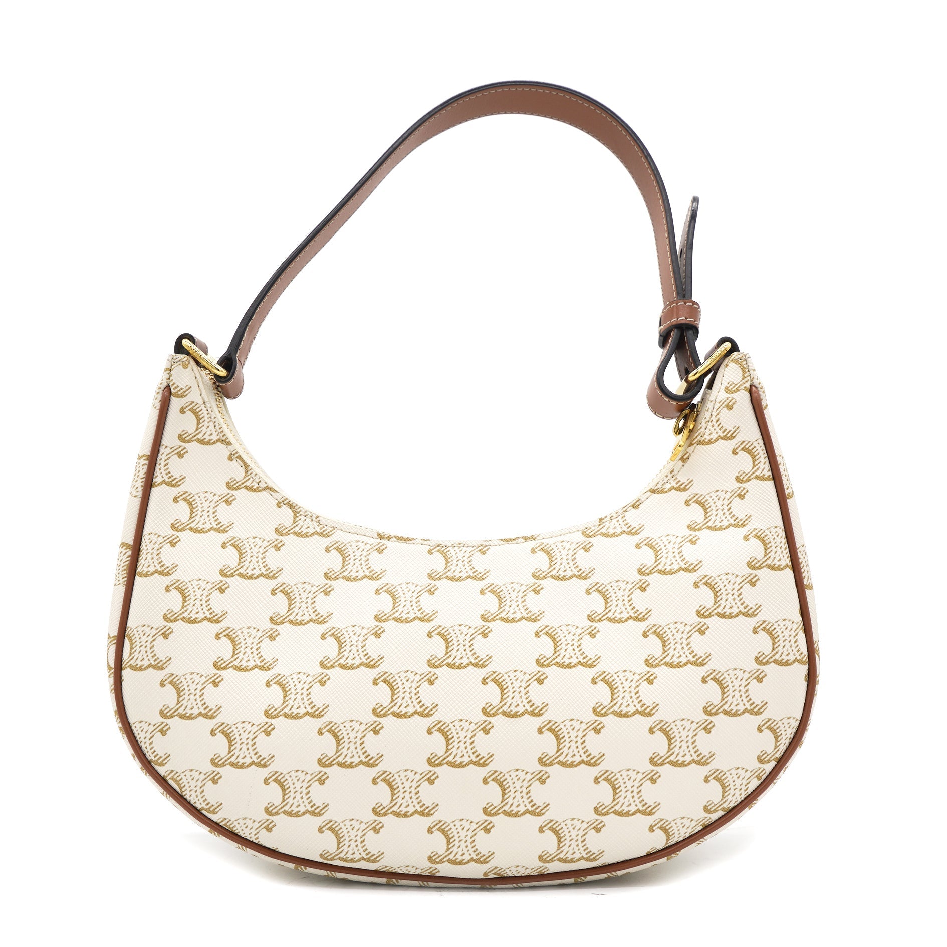 Ava Bag in Triomphe Canvas and calfskin Beige