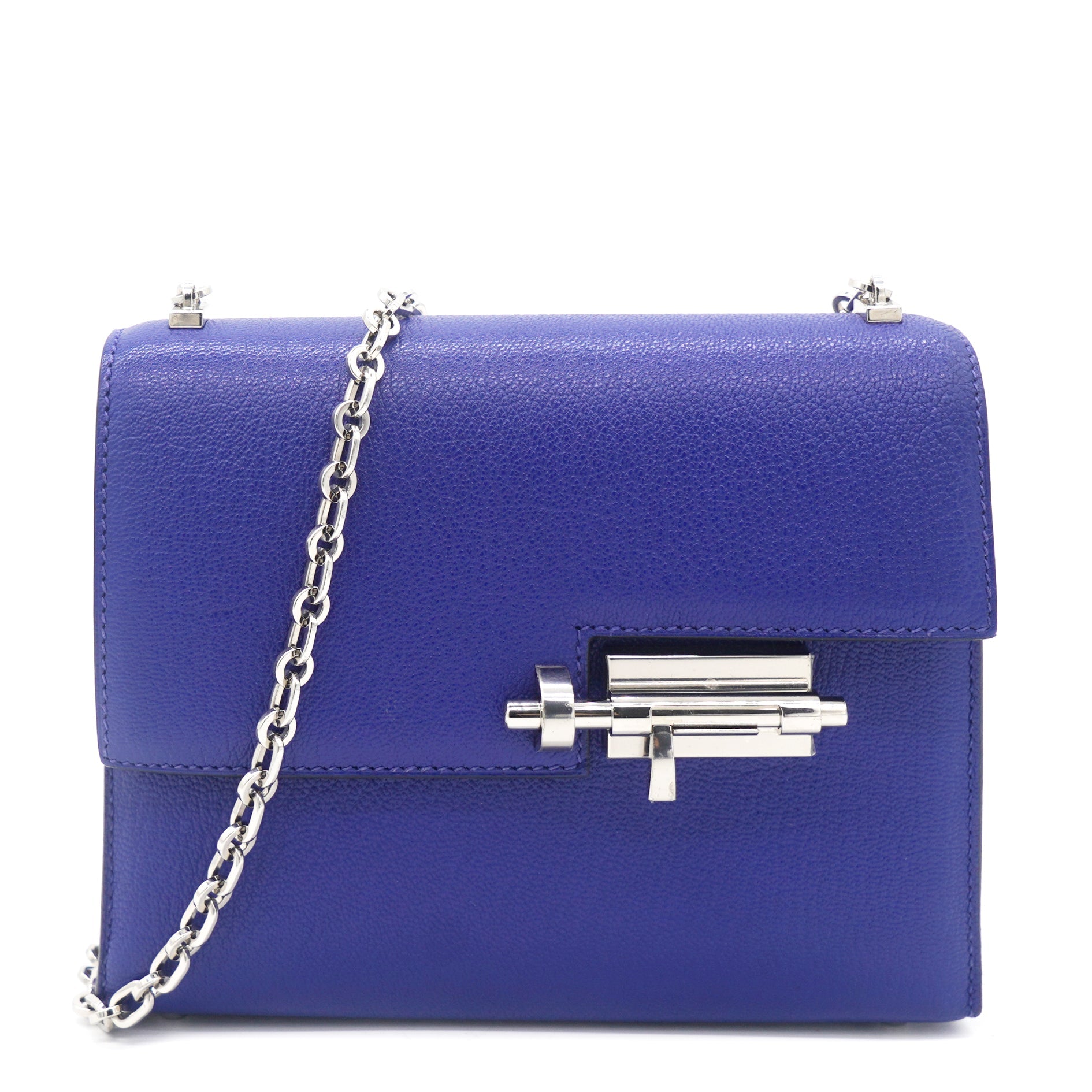 Chevre Mini Verrou Chaine Bag Blue