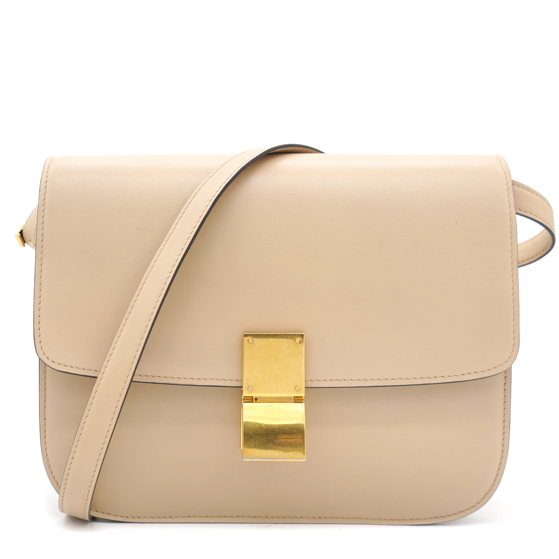 Medium Classic Box Bag Beige