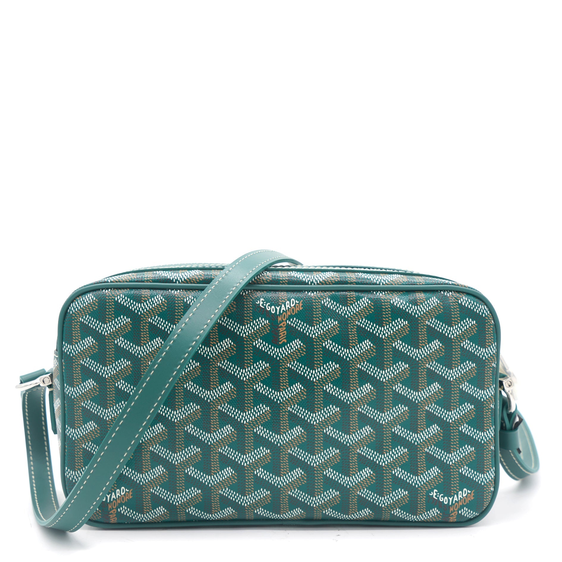 Chevron Print Coated Canvas Sac Messenger Bag