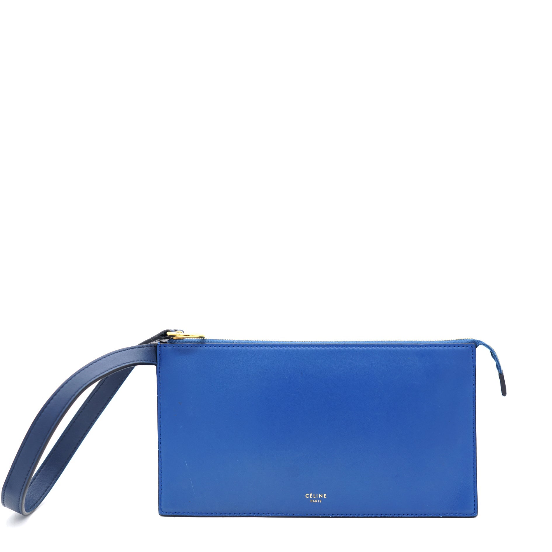 Indigo Leather Clutch