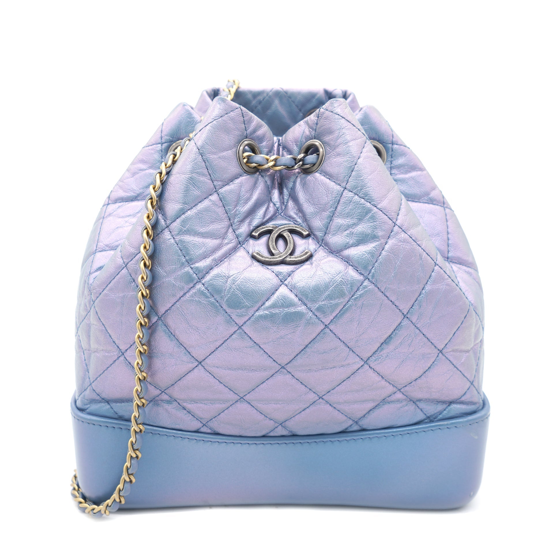Gabrielle backpack in Purple leather
