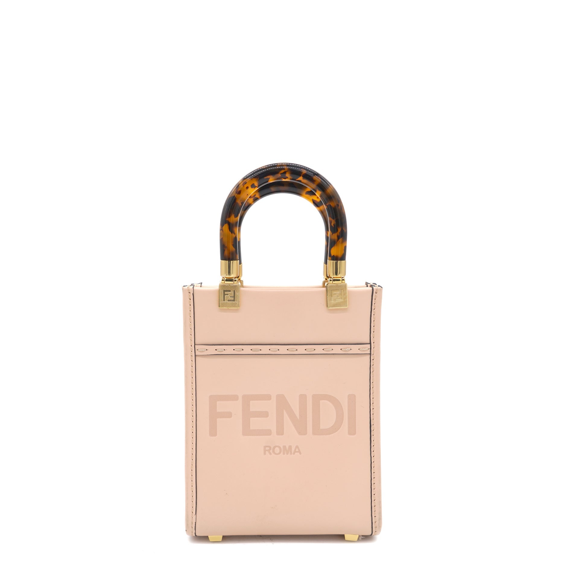 Pink Leather Mini Sunshine Tote
