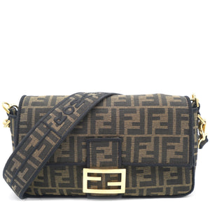 Tobacco Zucca Canvas Baguette Flap Top Handle Bag