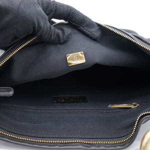 Lambskin Quilted Small Hobo Black