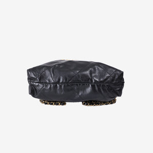 Chanel 22 Bag in Black Lambskin Leather with Gold Hardware