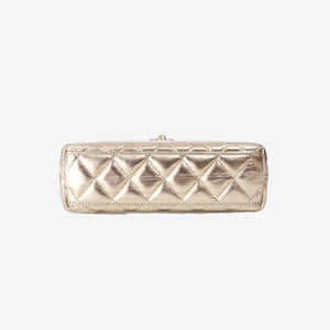 Chanel Kelly Nano Bag in Metallic Gold Lambskin with Gold Hardware