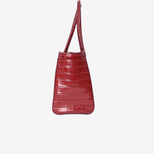 Chanel 26S Matthieu Blazy Shopping Bag Small in Red Crocodile Leather with Gold Hardware (Contact to Enquire)