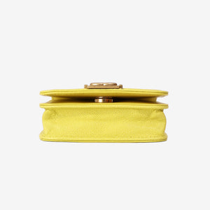 Chanel Mini Boy Belt Bag in Yellow Chevron Quilted Caviar Leather with Gold Hardware (Contact to Enquire)