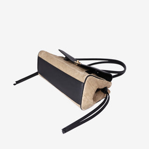 Chanel 26A Matthieu Blazy Small Shopping Bag in Beige Black Suede Calfskin with Gold Hardware (Contact to Enquire)