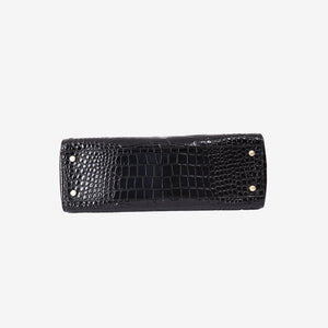 Chanel 26S Matthieu Blazy Crocodile-Embossed Shopping Tote in Black Calfskin with Gold Hardware (Contact to Enquire)