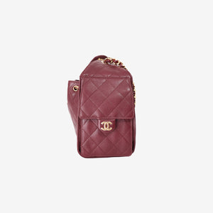 Chanel 25 Small Hobo Bag in Burgundy Lambskin with Gold Hardware (Contact to Enquire)