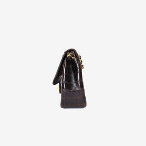 Chanel Timeless Classic Double Flap Small in Black Shiny Alligator Leather with Gold Hardware (Contact to Enquire)