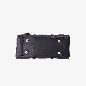 Louis Vuitton Soufflot BB Bag in Black Epi Leather with Silver Hardware
