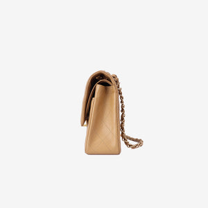 Chanel Vintage Classic Double Flap Medium Bag in Beige Caviar Leather with Gold Hardware (Contact to Enquire)