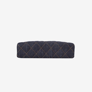 Chanel Classic Vanity with Chain in Dark Blue Denim with Gold Hardware