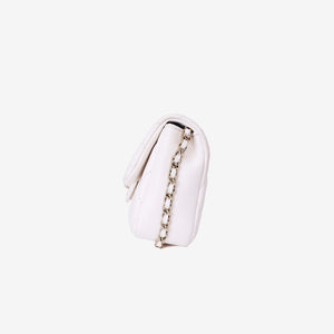 Chanel Pearl Crush Flap Bag in White Calfskin Leather with Gold Hardware (Contact to Enquire)