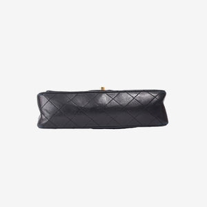 Chanel Vintage Classic Flap Bag in Black Lambskin Leather with Gold Hardware (Contact to Enquire)