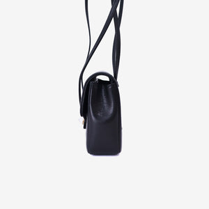 Chanel 26P Matthieu Blazy Preppy Flap Mini in Black Calfskin Leather with Gold Hardware